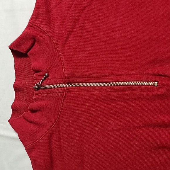 Vintage Newton Trading Co 100% Cotton Red Metal Zipper Made in Turkey Sz L - Picture 2 of 10